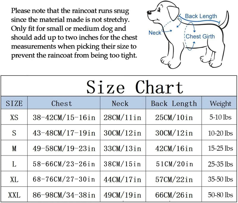 Pet Dog Raincoat