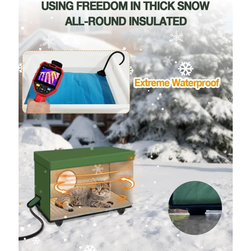 Pet Outdoor Heated Cat House