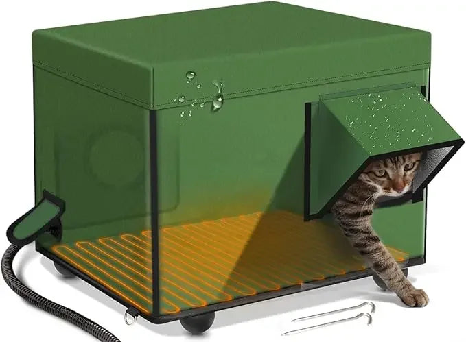 Pet Outdoor Heated Cat House