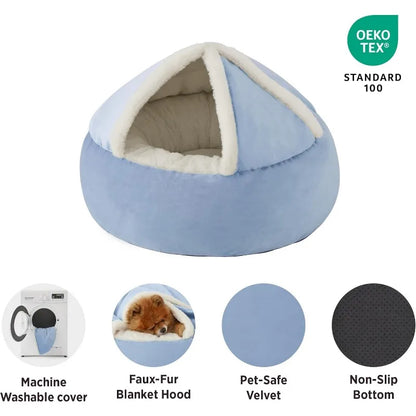 Pet Small  Bed with Cover Cave