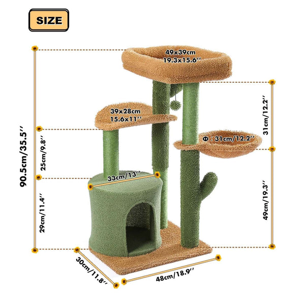 Pet Cat Tree Cactus