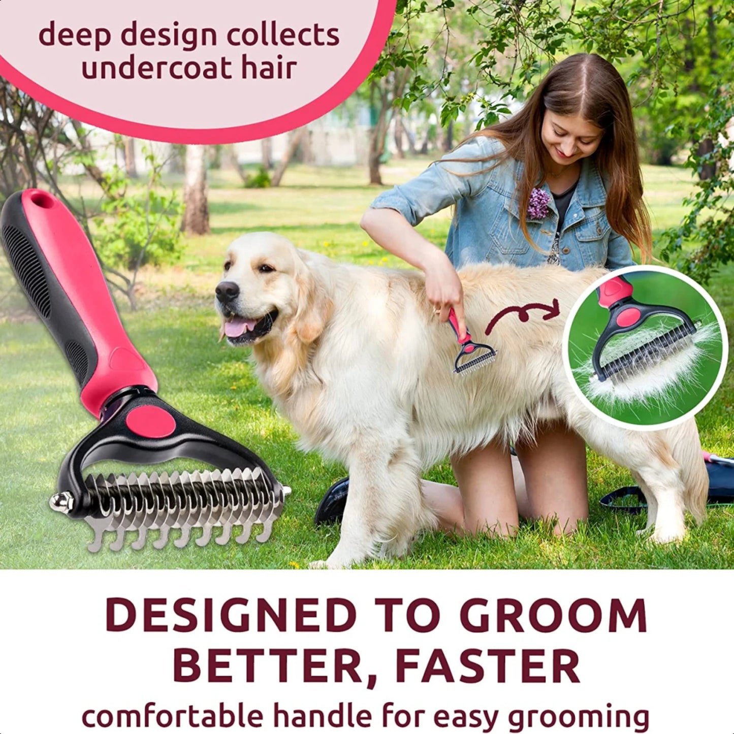 Pet double-sided De Matting comb