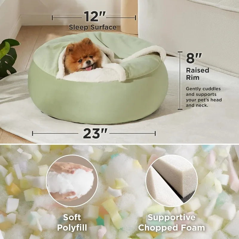 Pet Small  Bed with Cover Cave